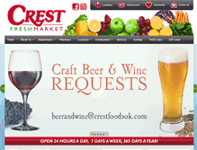 Tablet Screenshot of crestfoodsok.com